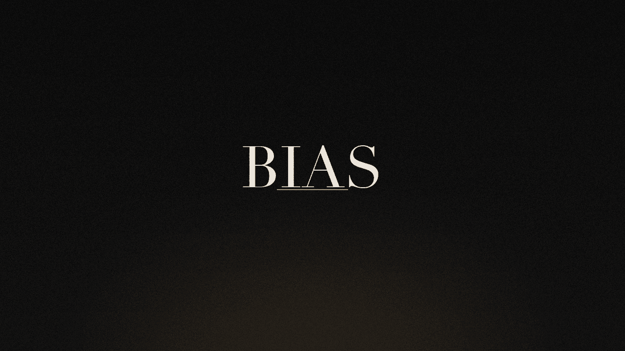 Editorial graphic of the word bias