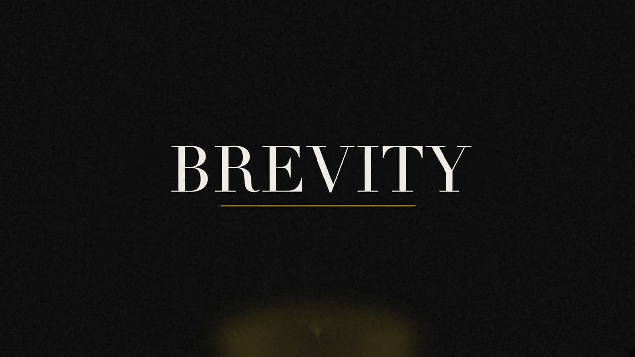 Editorial graphic of the word brevity