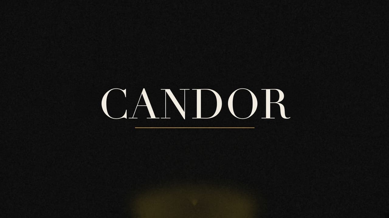 Editorial graphic of the word candor