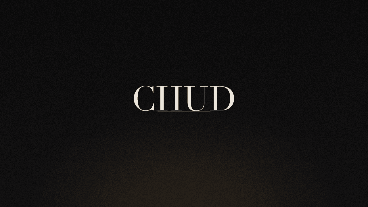 Editorial graphic of the word chud