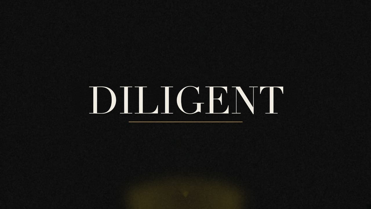 Editorial graphic of the word diligent