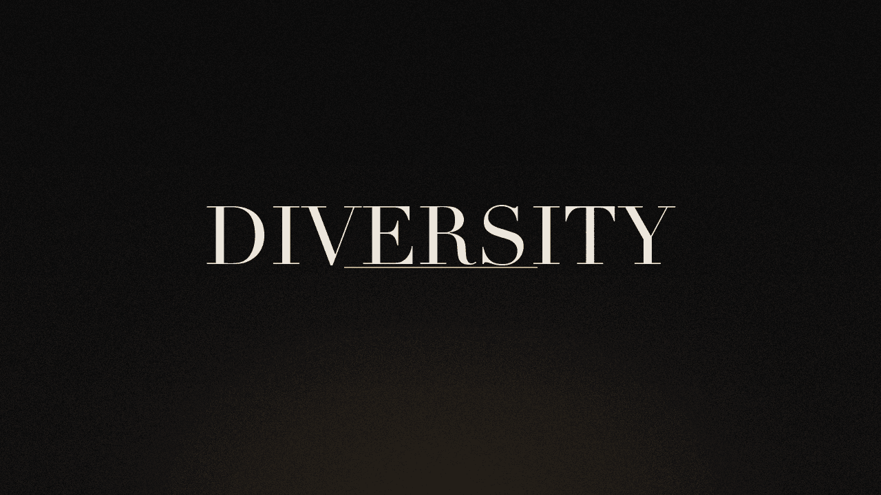 Editorial graphic of the word diversity