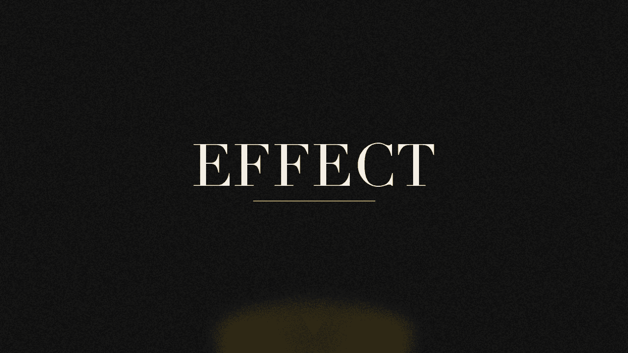 Editorial graphic of the word effect