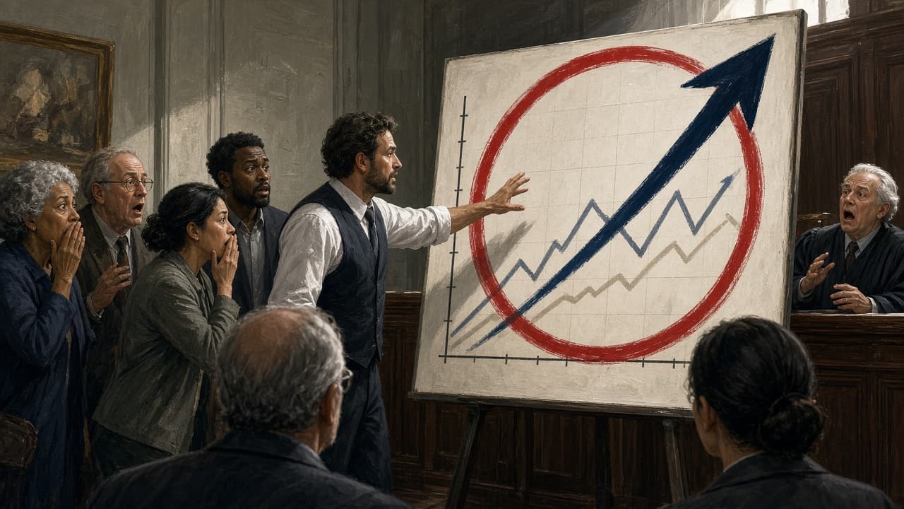 Onlookers recoiling from a huge obvious error mark