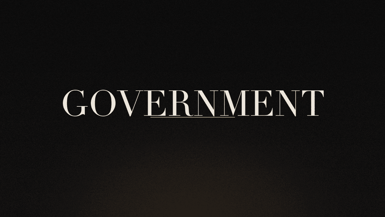 Editorial graphic of the word government