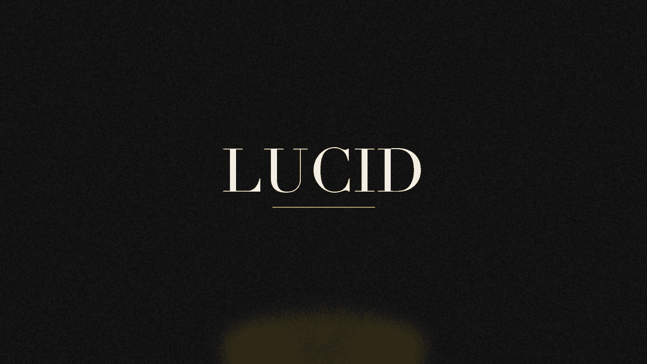 Editorial graphic of the word lucid