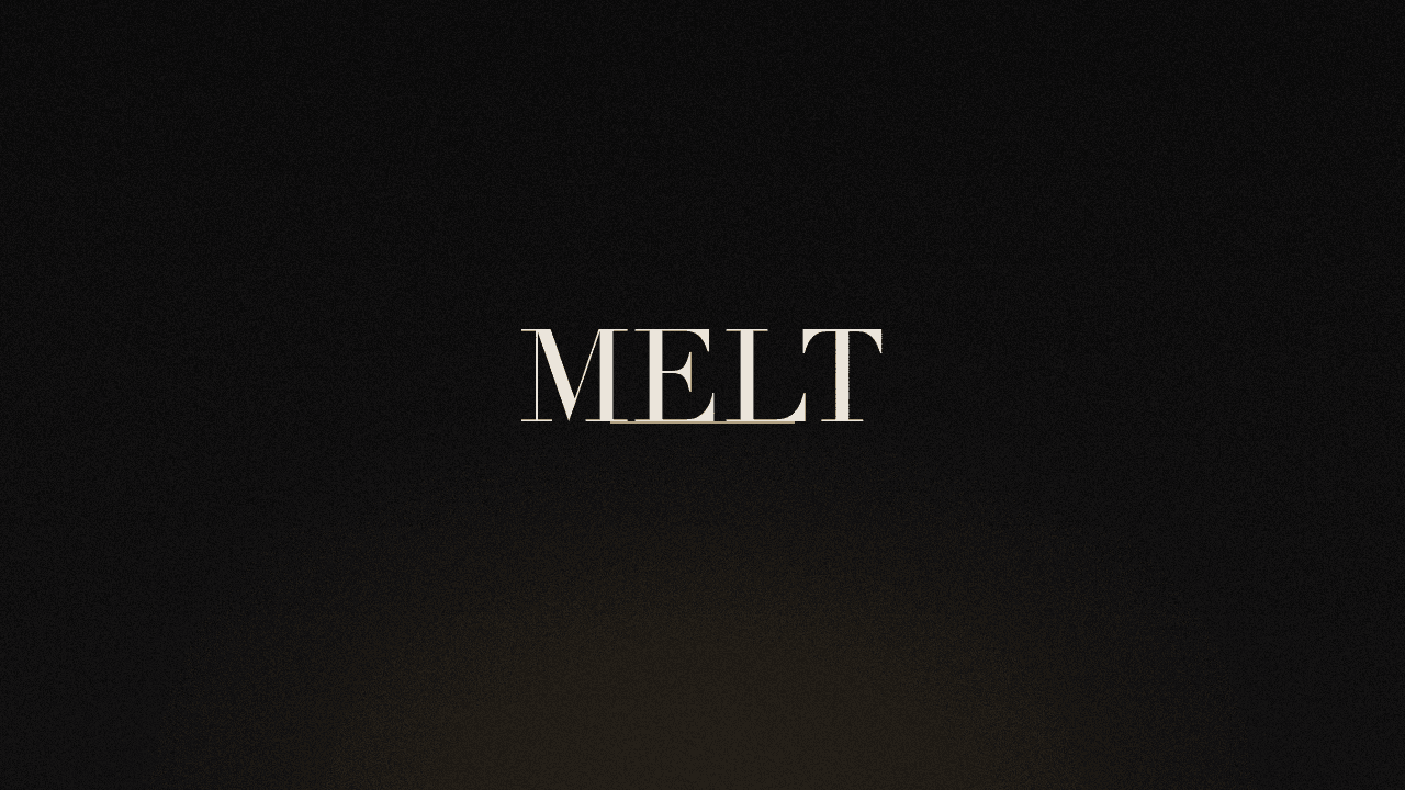 Editorial graphic of the word melt