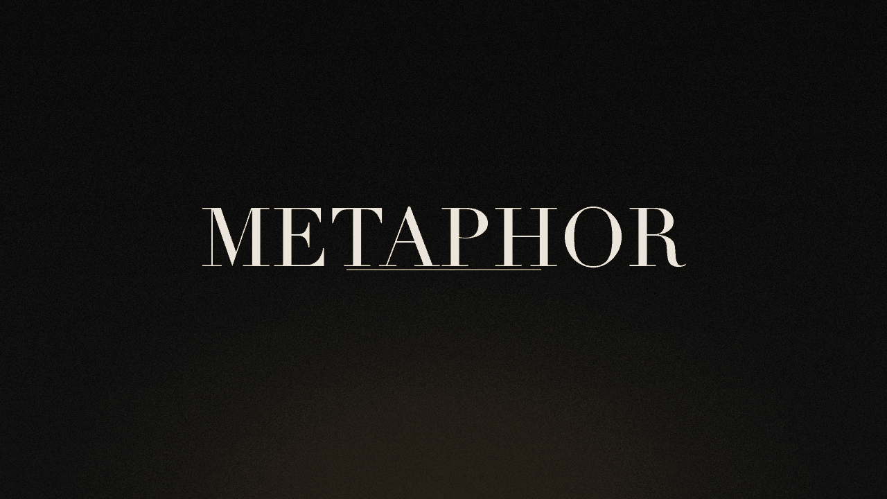 Editorial graphic of the word metaphor
