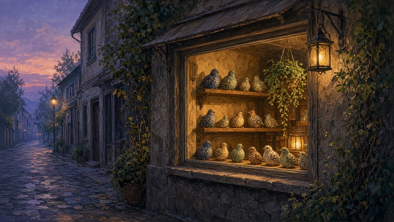 Tiny well-lit shop selling one rare kind of object