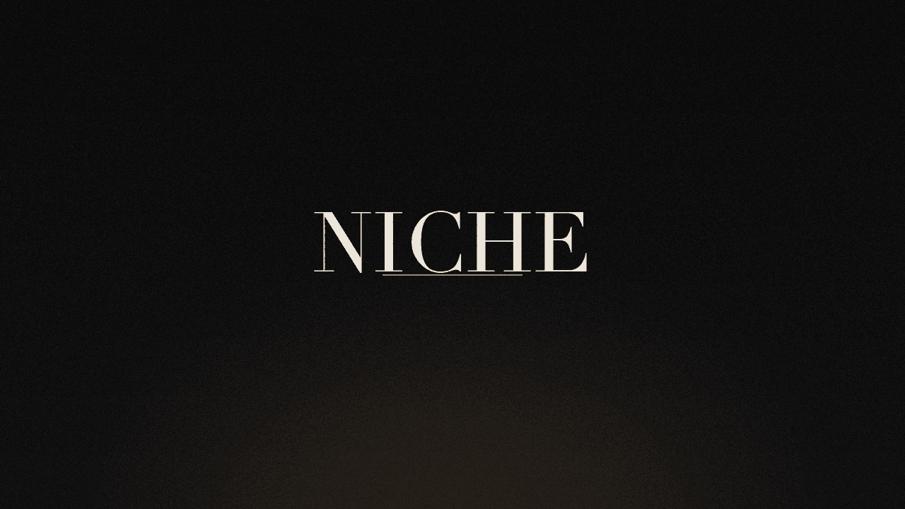 Editorial graphic of the word niche