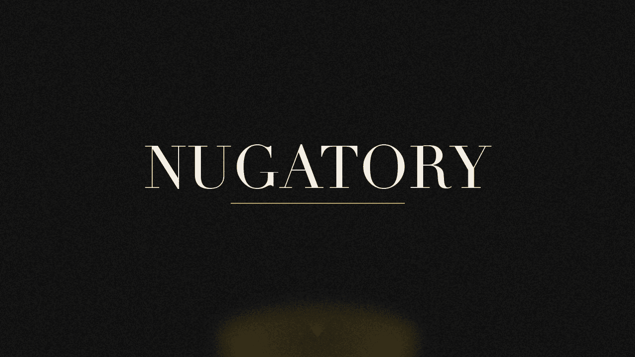 Editorial graphic of the word nugatory
