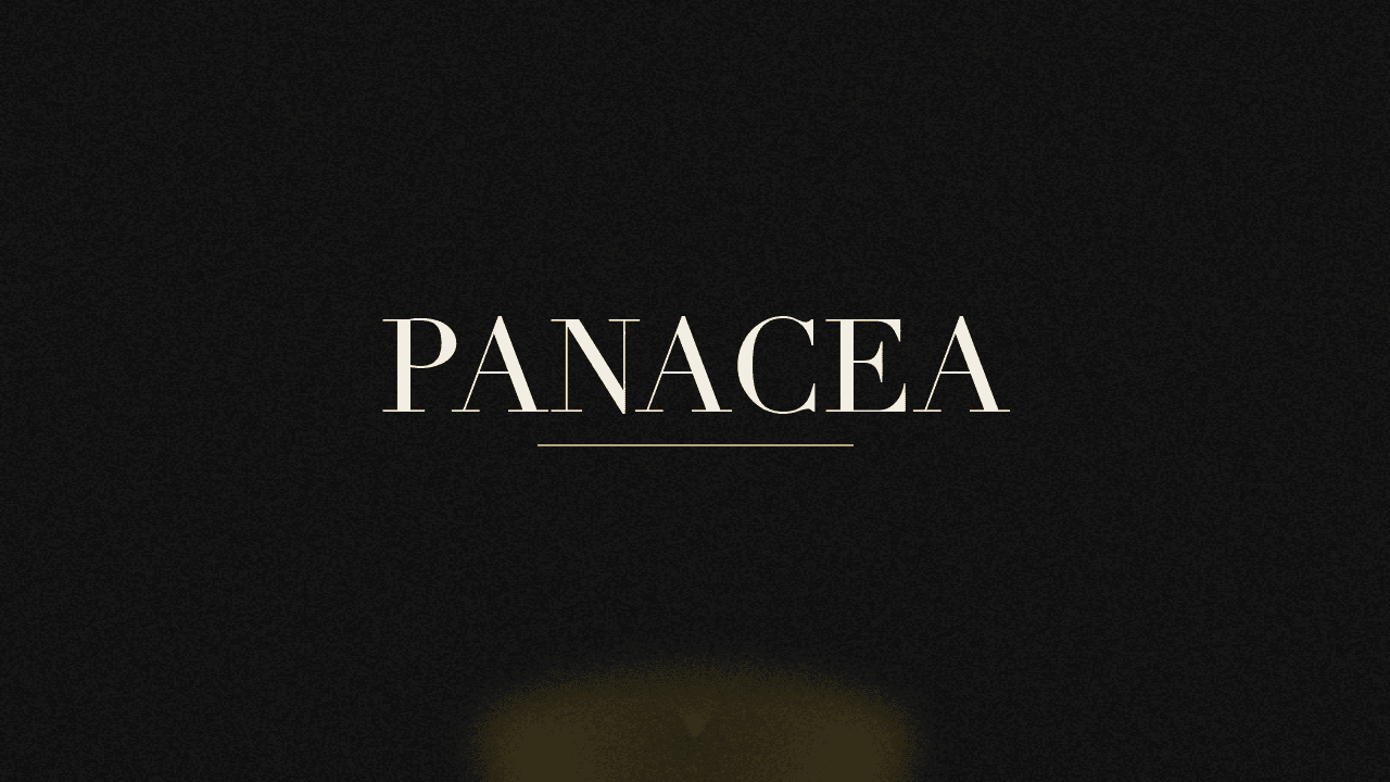 Editorial graphic of the word panacea