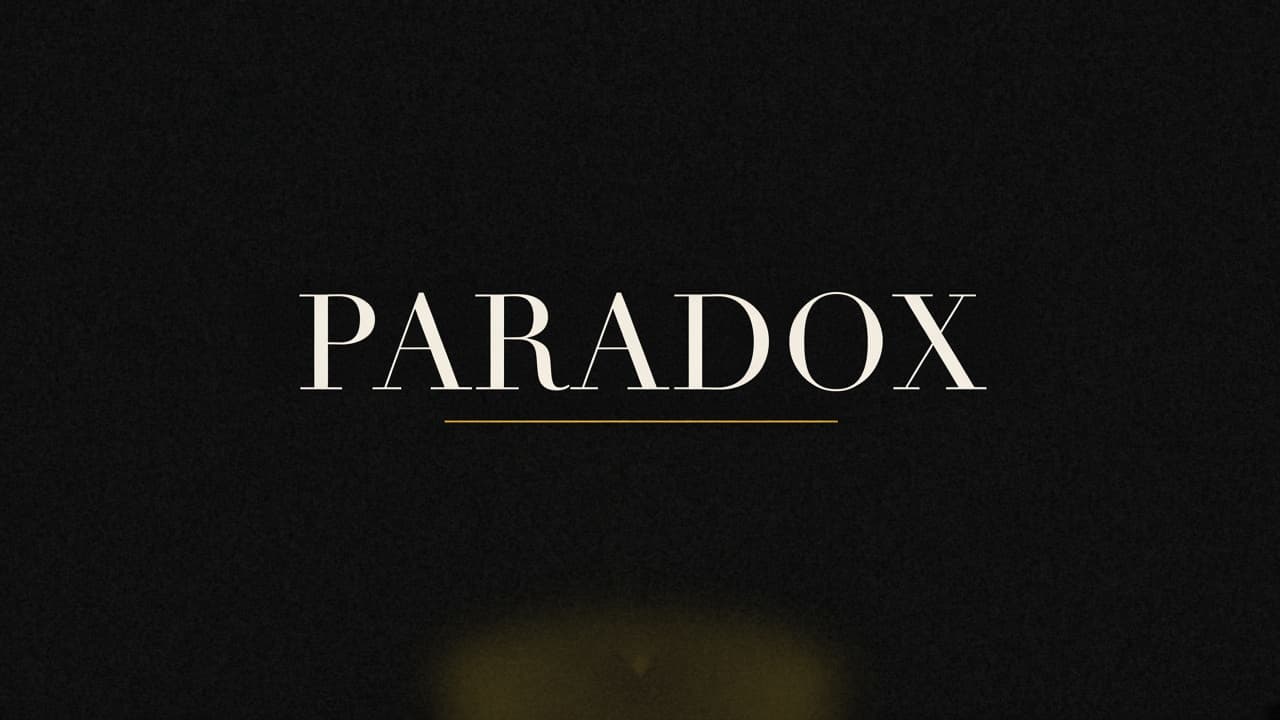 Editorial graphic of the word paradox
