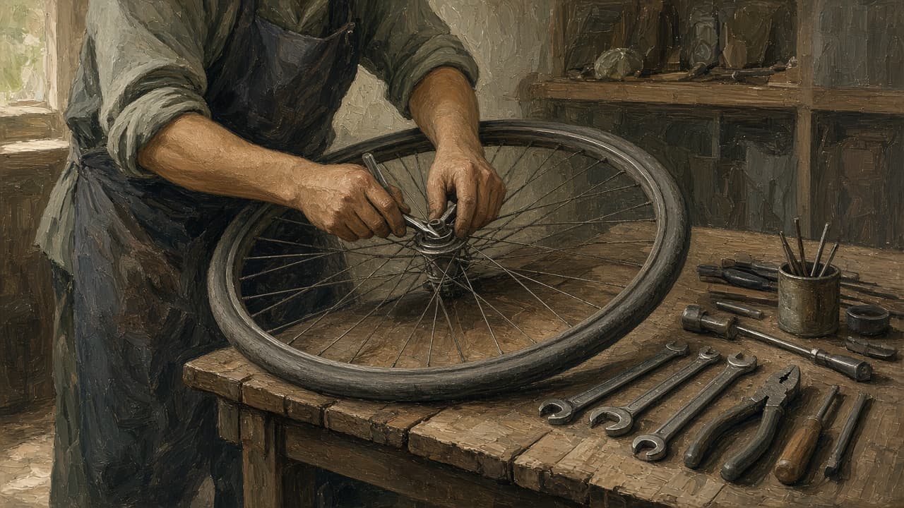 Person fixing a pipe with practical tools