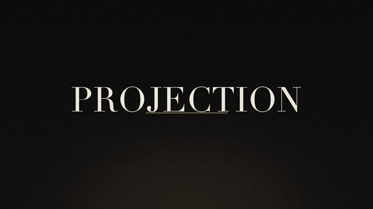 Editorial graphic of the word projection