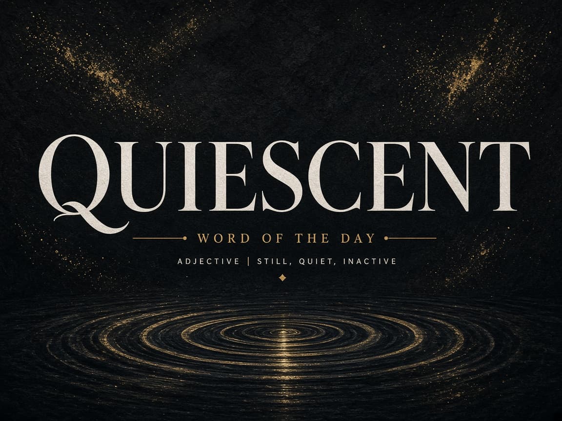 Editorial graphic of the word quiescent