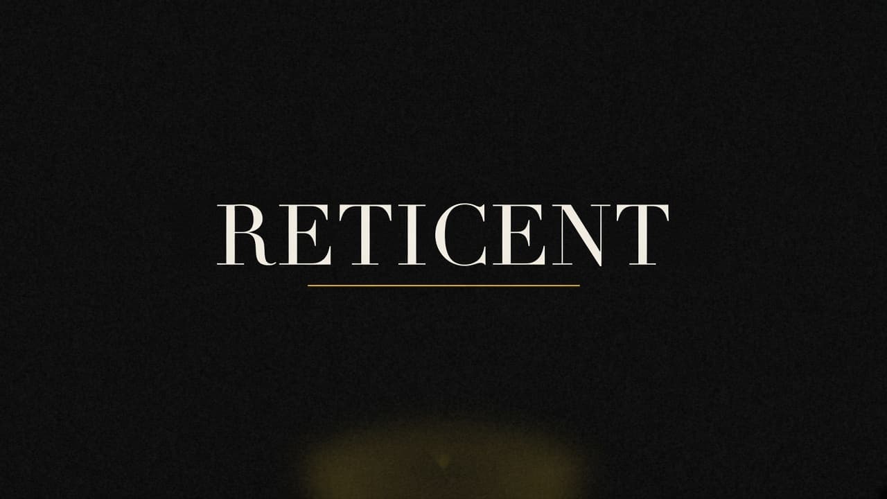 Editorial graphic of the word reticent