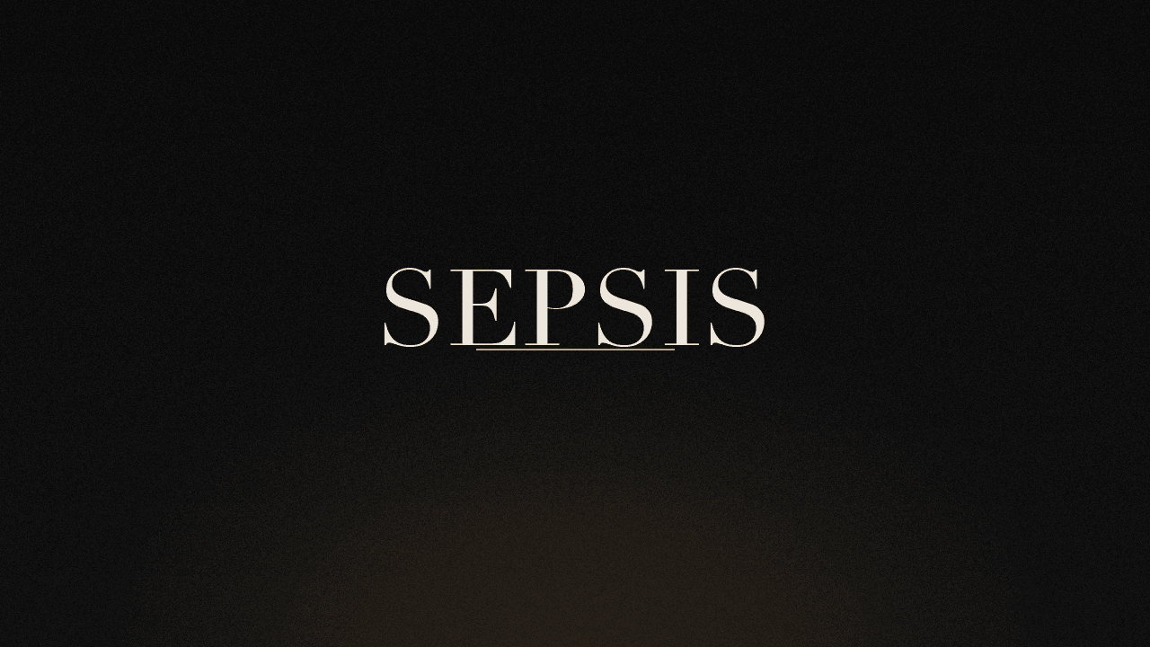 Editorial graphic of the word sepsis
