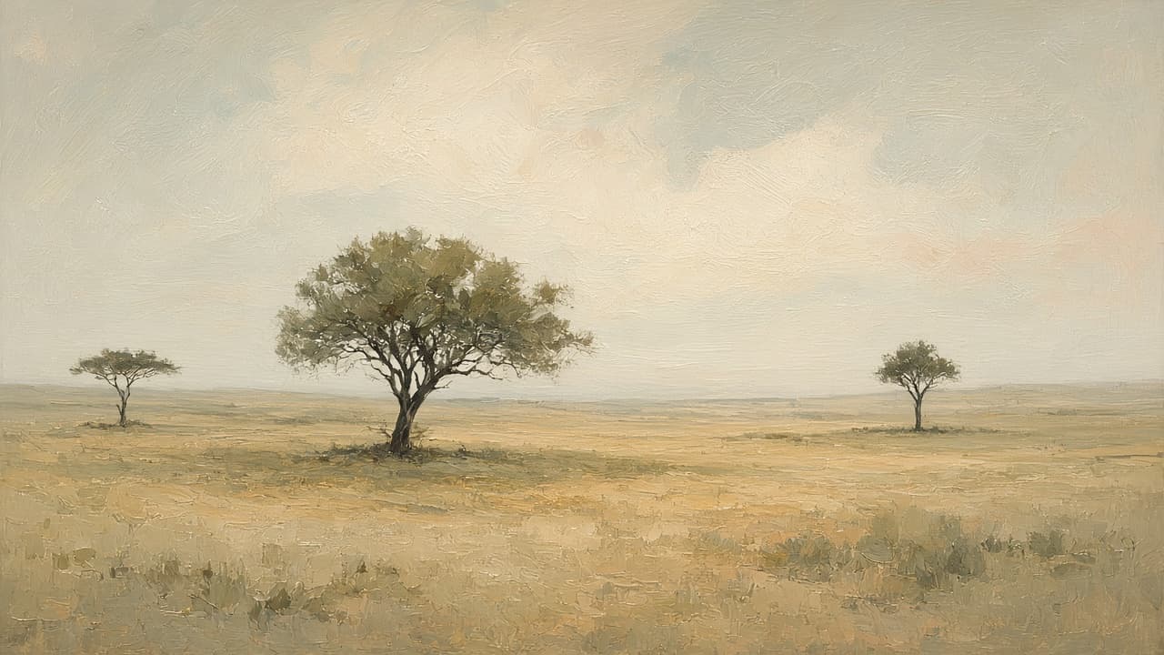 Desert with only a few scattered shrubs