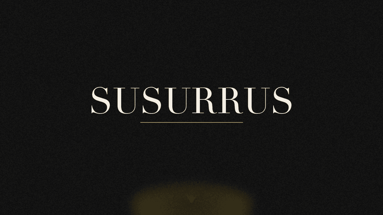 Editorial graphic of the word susurrus