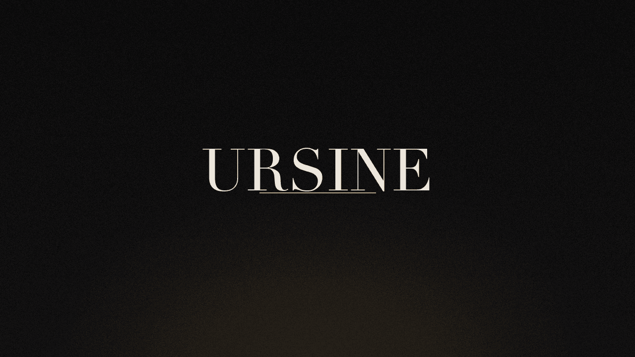 Editorial graphic of the word ursine
