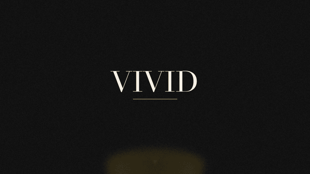 Editorial graphic of the word vivid