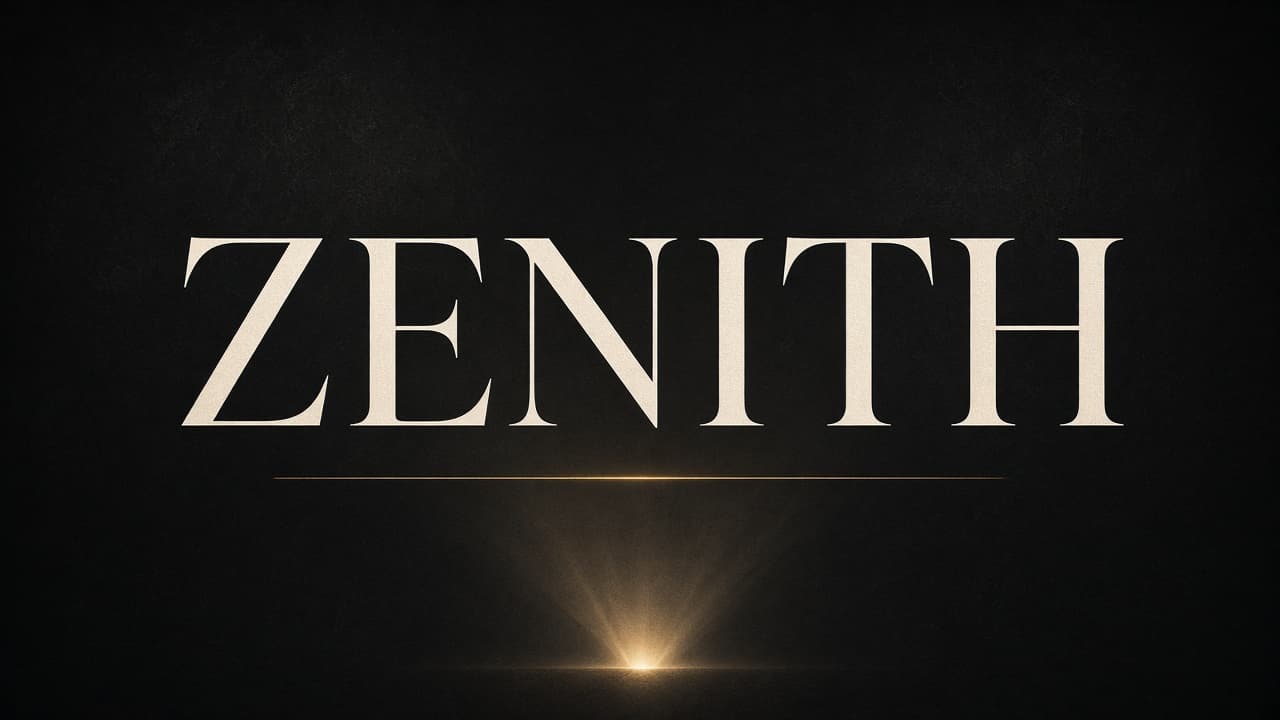 Editorial graphic of the word zenith